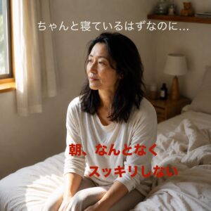 最近、朝起きても“なんとなく疲れが抜けにくい”感じはありませんか？