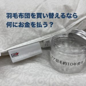 羽毛布団を買い替えるとき、何にお金を払うのか？
